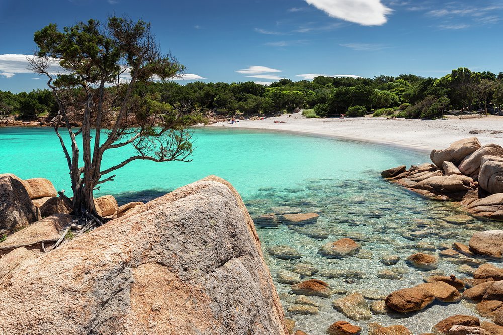 Capriccioli Beach just round the corner from Cala di Volpe is like a dreamscape