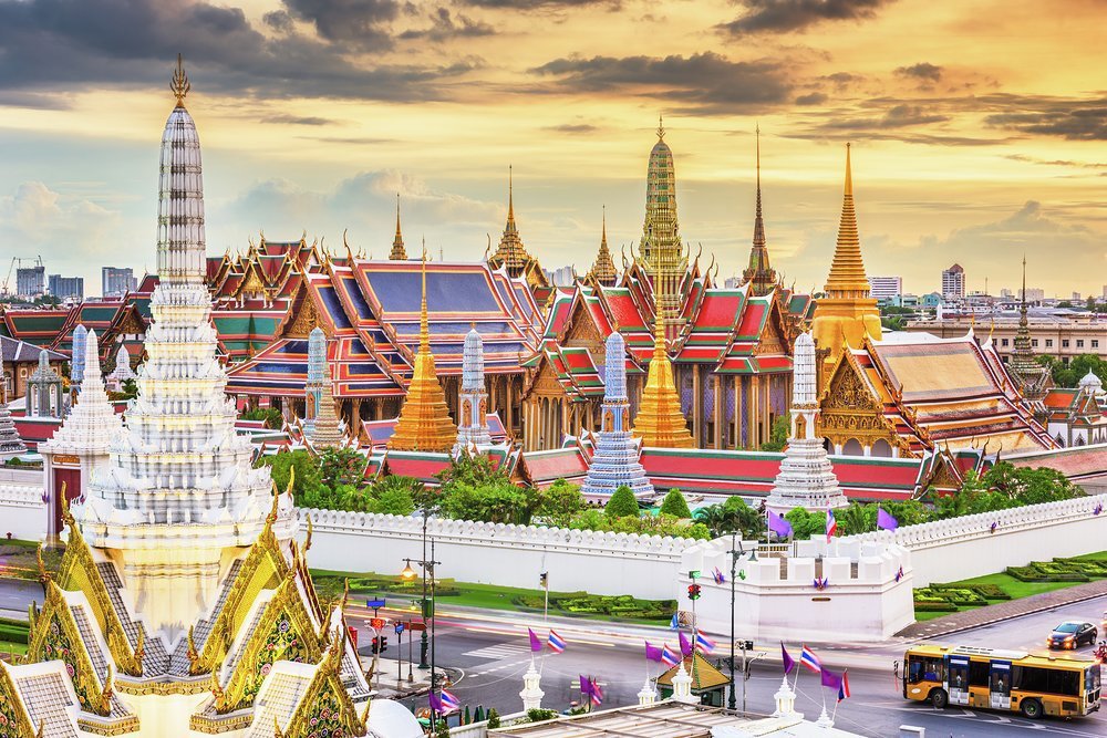 The complex of elaborate, ornate structures that makes up the Grand Palace was the official residence of the Thai Royal family, its court and government, from 1782 to 1925