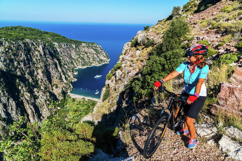 Hiking and biking is a great way to discover history and culture - and cool views of your yacht