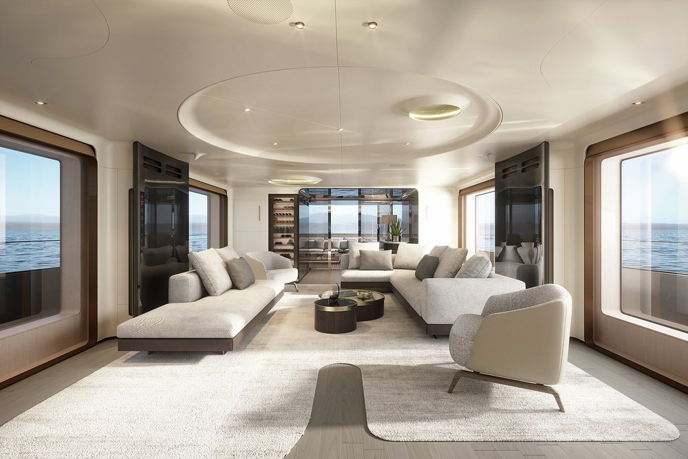 AZIMUT GRANDE 38/19 - Huge windows, bulwark cut-outs and glass handrails all deliver sensational sightlines