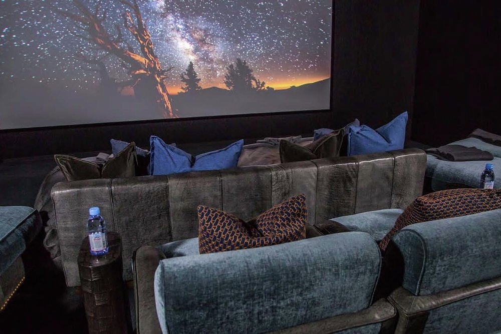 The 50sqm (538sqft) cinema is forward on the upper deck