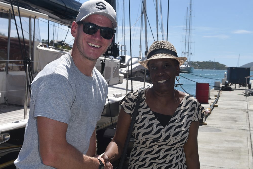 Deckhand Ben Dobson with Rose Brooks
