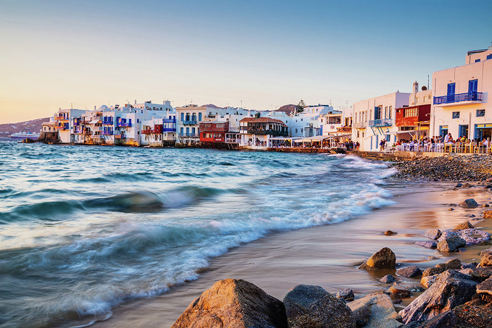 Sunset in Little Venice, Mykonos