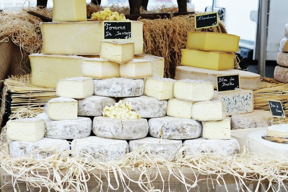 A selection of cheeses from the French Alps