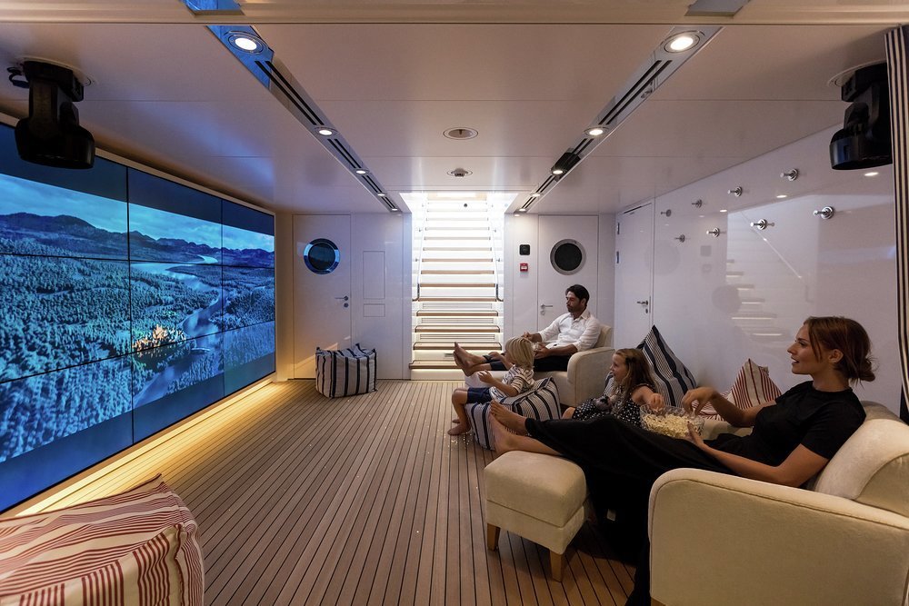 JOY's screen wall is great for movies and e-gaming