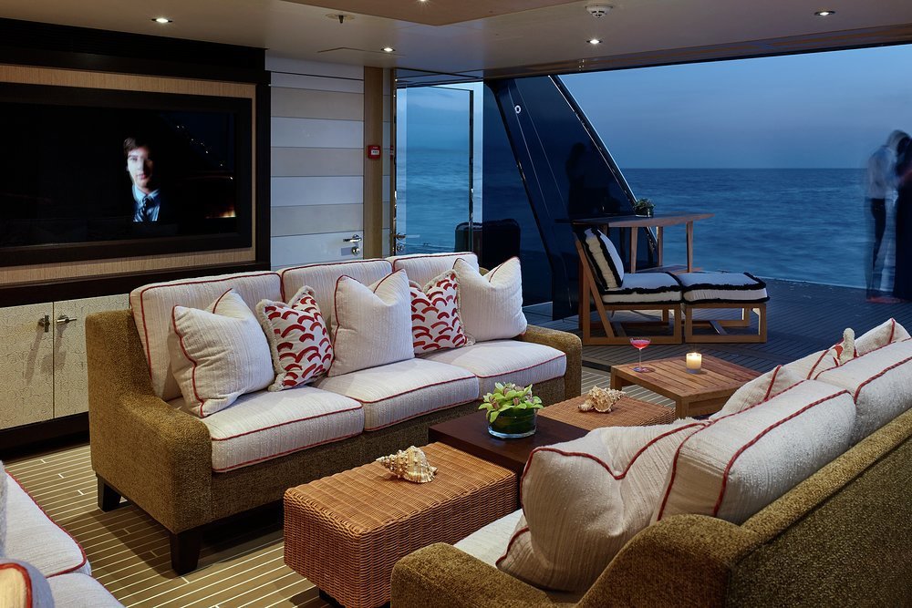Beach club lounge and bar