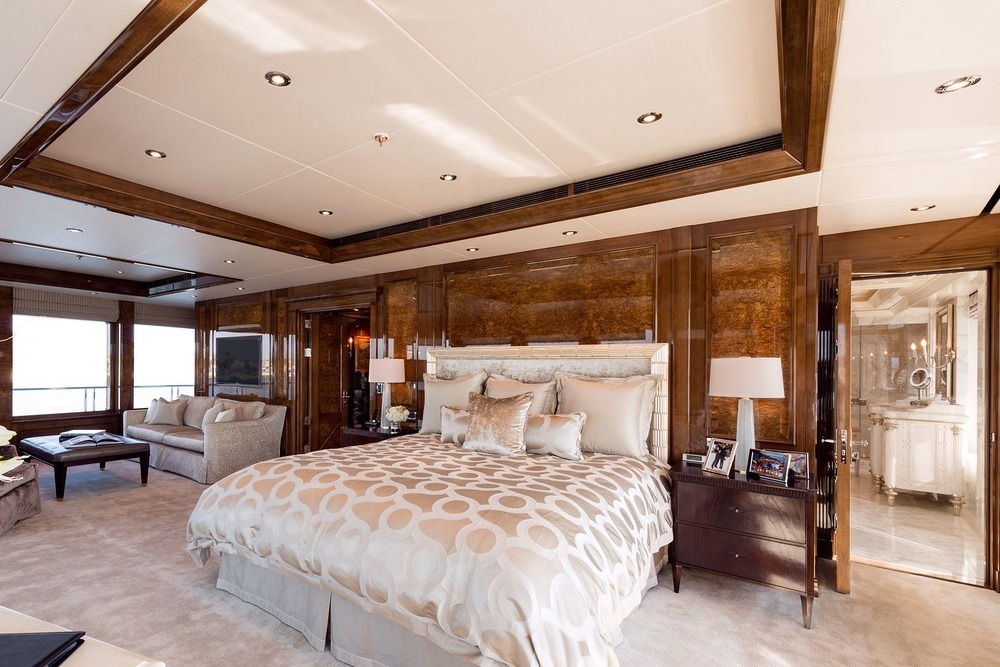 Windows on three sides give panoramic views from the owner's suite