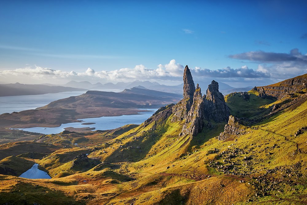 A breathtakingly beautiful scene of the Old Man of Storr on the Isle of Skye