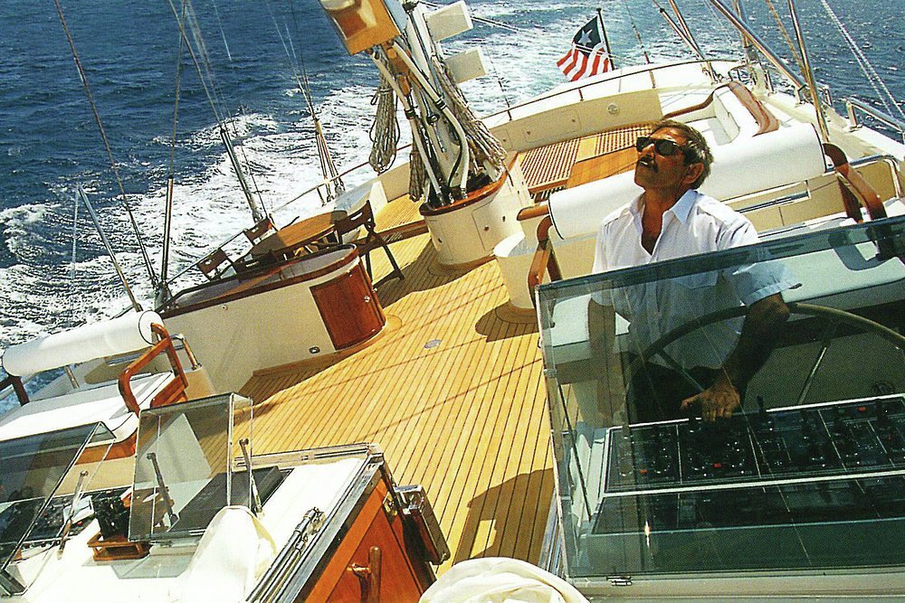 Feel the exhilaration of a passage under sail on XASTERIA's flybridge