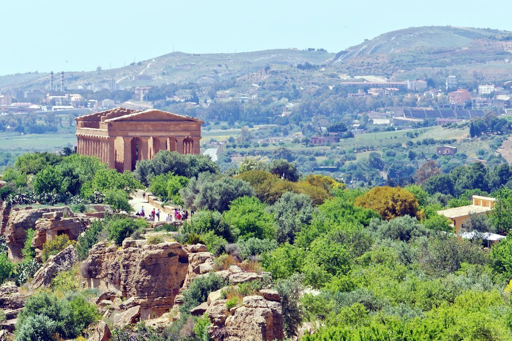 The Temple of Concordia, one of several Greek ruins in this valley in Agrigento