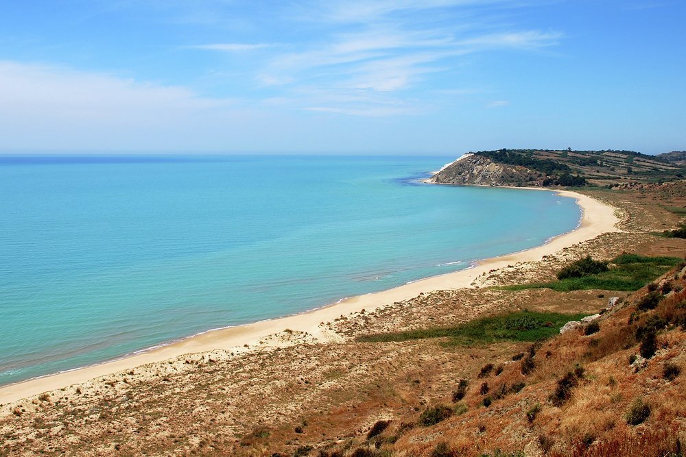 Torre Salsa is halfway along the southwest facing coast of Sicily