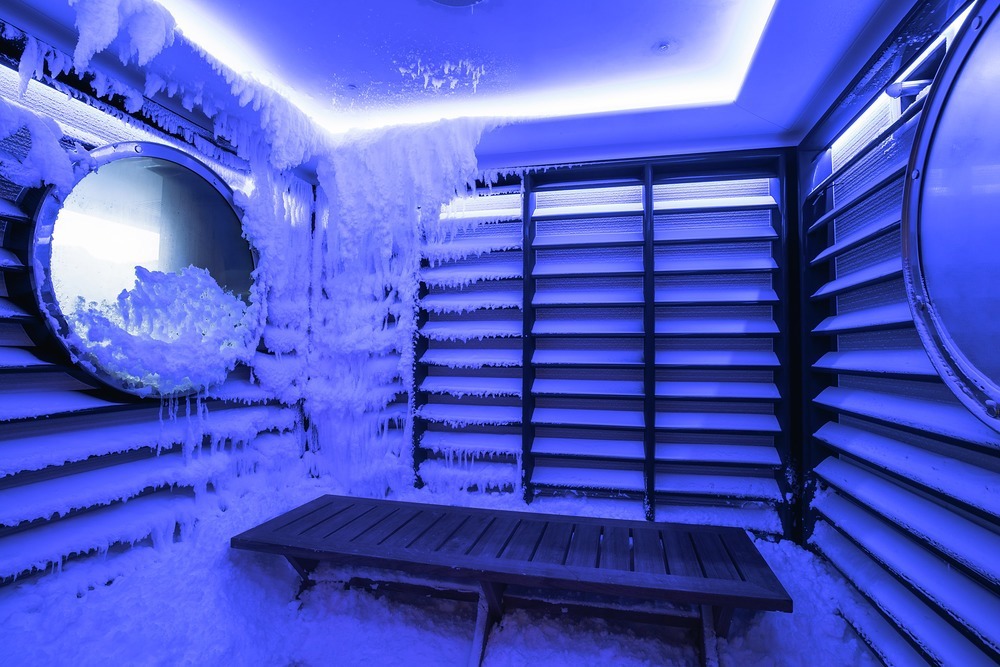 Step into the cold to tone skin and muscles