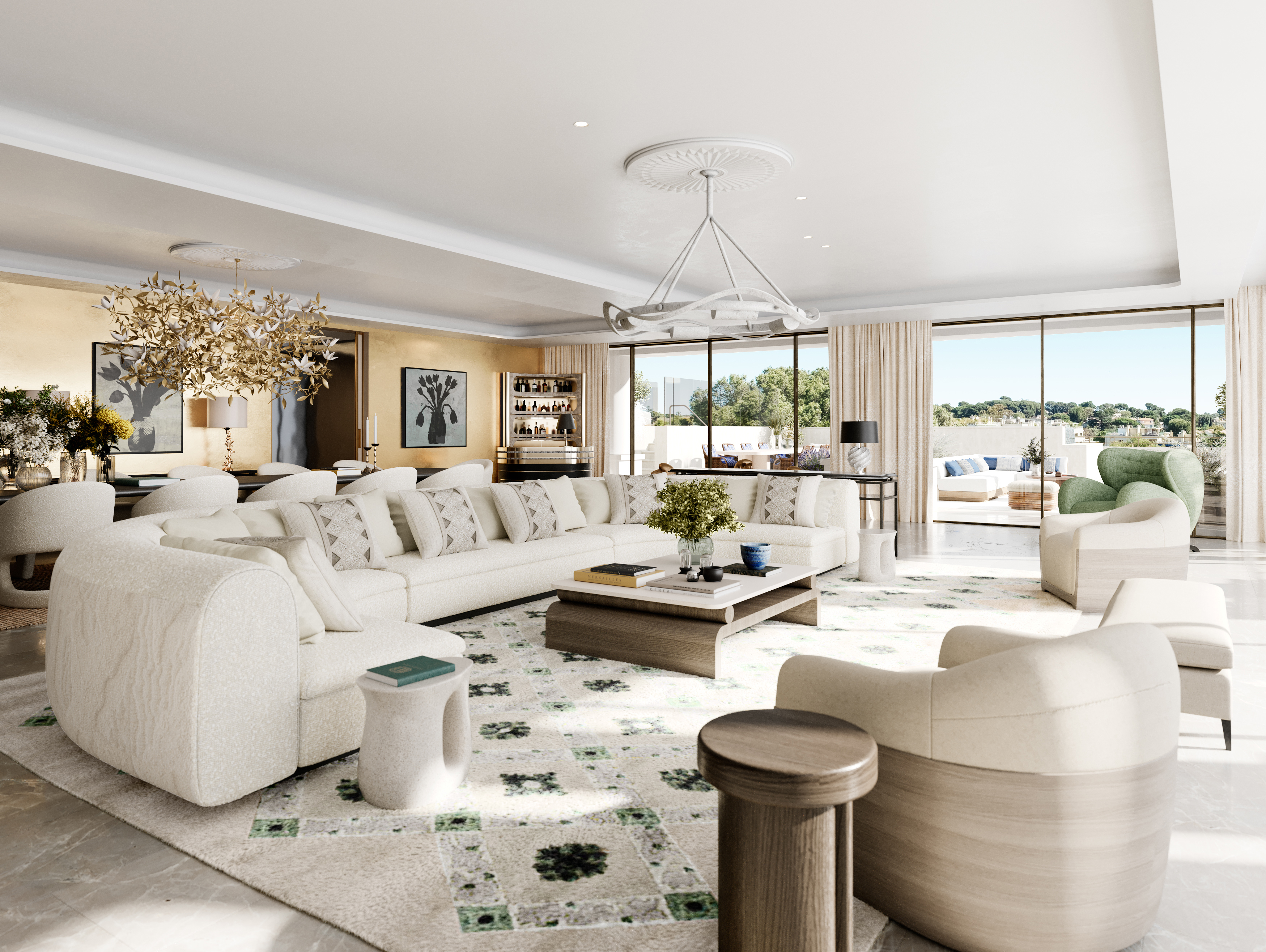 Penthouse living room