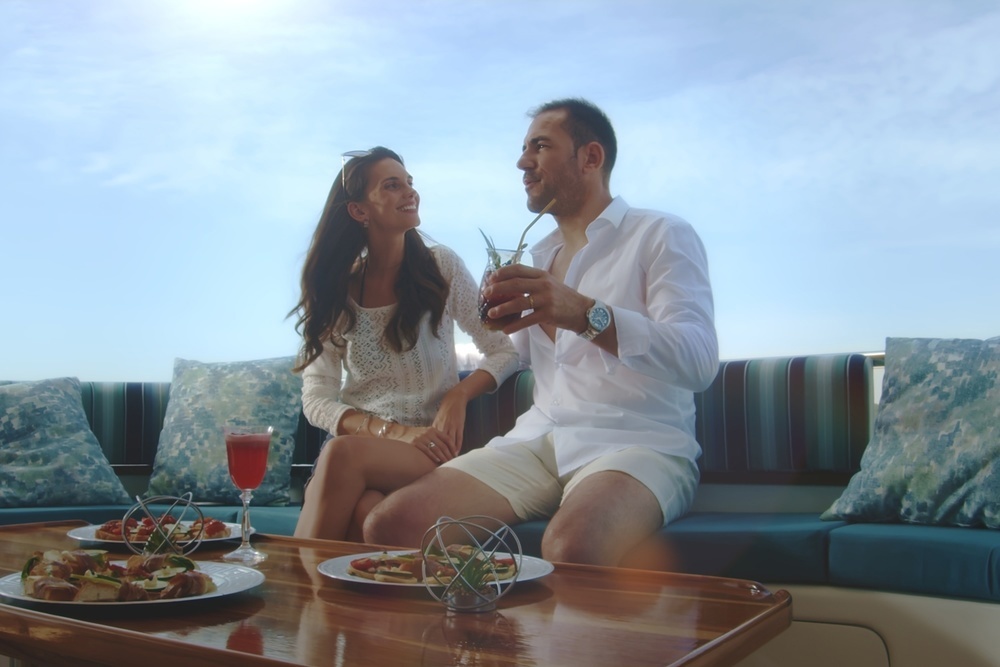The sun deck is the social hub to swap tales over a glass or two