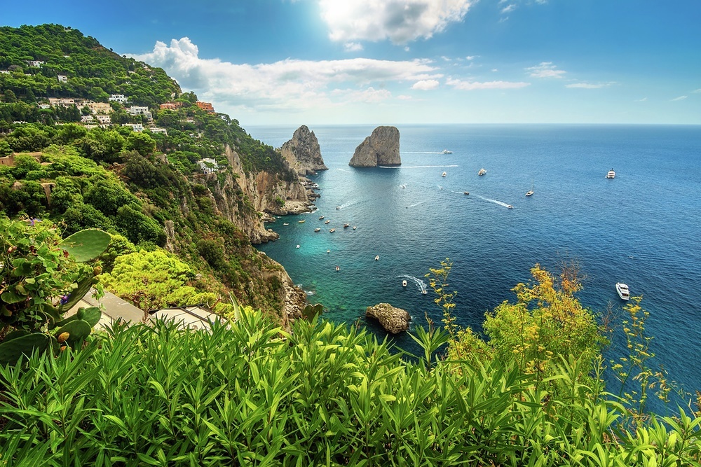 The trick is to walk to the other side of Capri and lunch with these uninterrupted views away from the tourist crowds