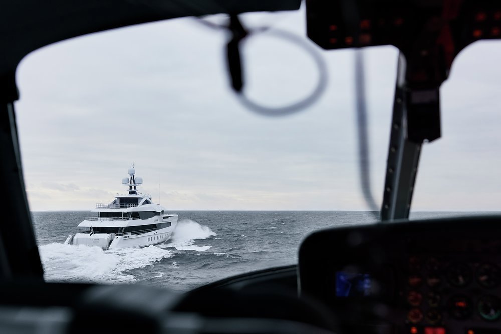 Rigorous sea trials make sure the yacht performs to or above expectations on a whole range of metrics