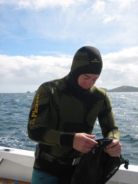 'Spearos' dive for the crews' dinner