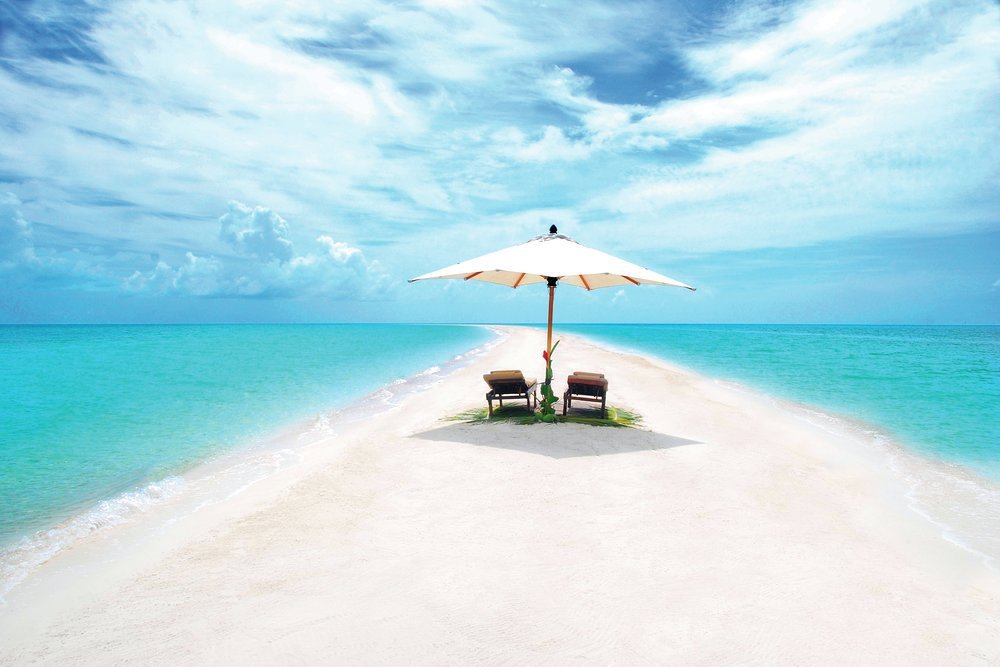 Sand bar in the Exumas