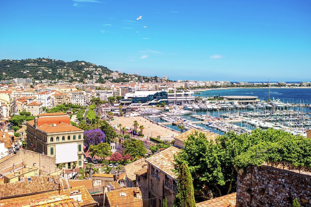 The historic Mairie is the large building lower left with the white panel on it