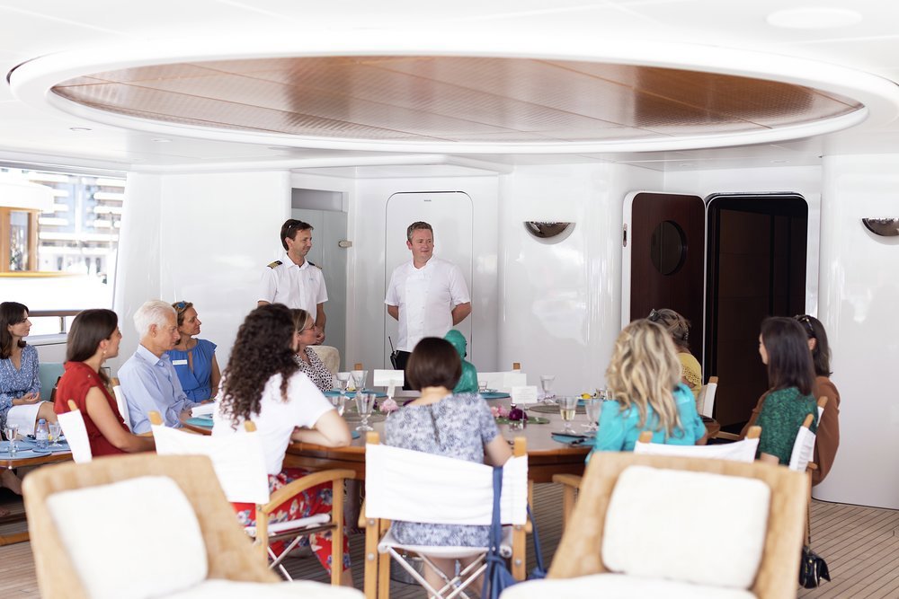 The safety briefing is mandatory and makes sure that everyone goes home safe and happy at the end of the charter