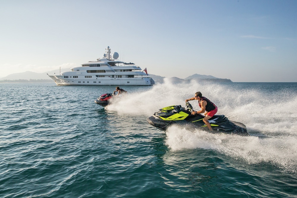 TITANIA's beach club is an excellent base for your watersport adventures