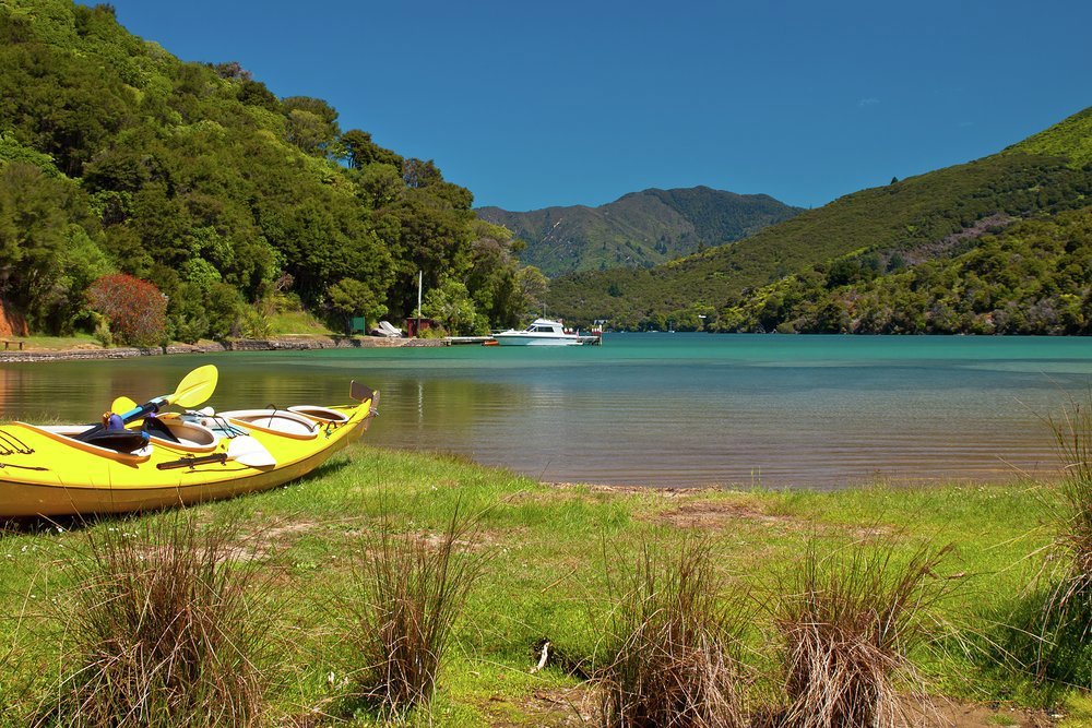 Kayaking around Marlborough Sounds has the added benefit of some exceptional vineyards ashore