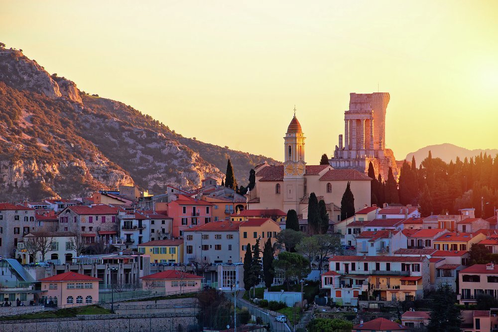 La Turbie at sunset