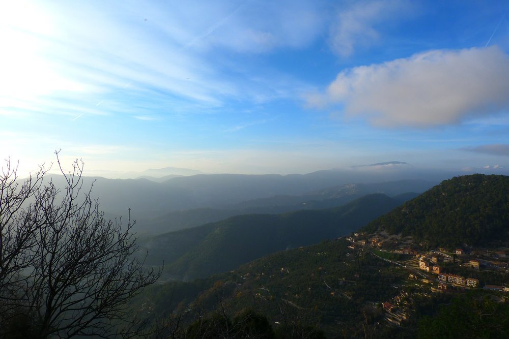 Dramatic views of ethereal cloud lakes across the Maritime Alps towards the coast