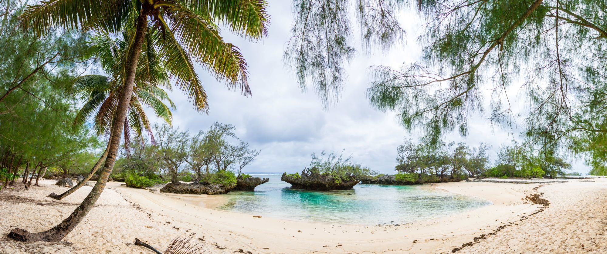 A deserted bay on Rimatara, the westernmost of the Austral Islands