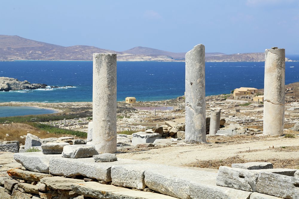 Archaeological site on Island of Delos