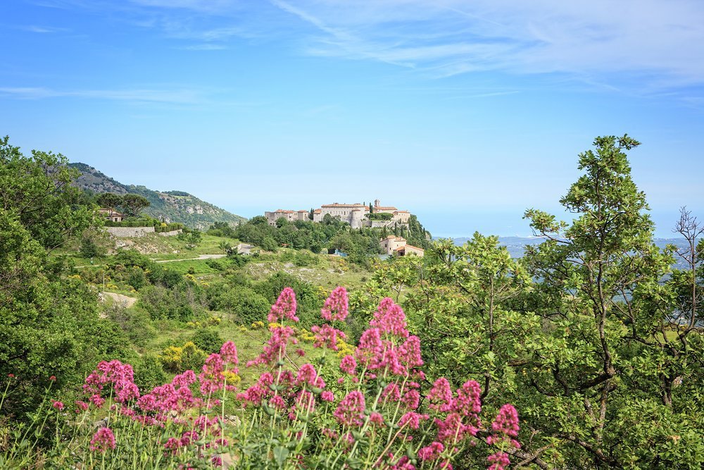 Drive through the dramatic Gorges du Loup to this medieval hilltop town