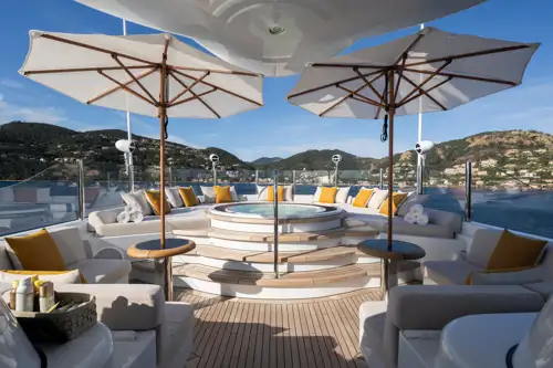 Sun deck jacuzzi